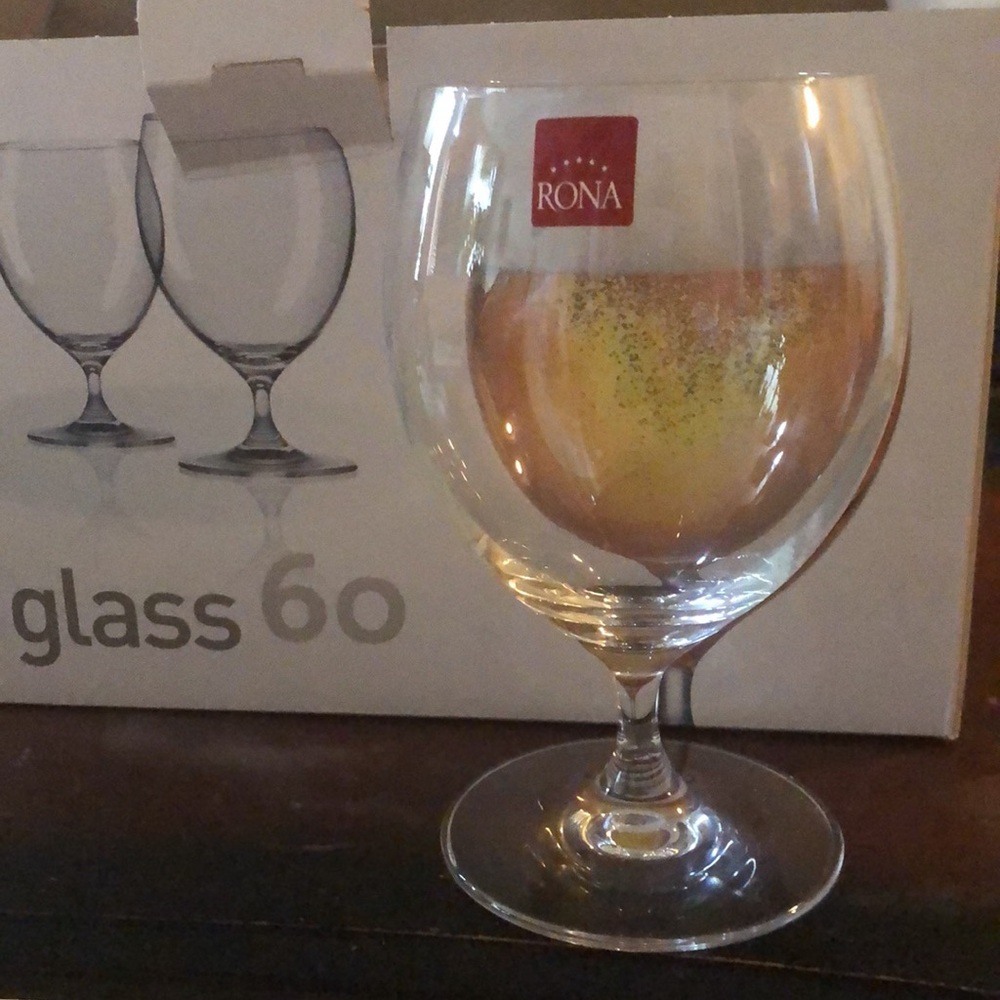 NIB SET OF 6 RONA Beer Glasses 60 lead-free dishwasher safe improved resistance